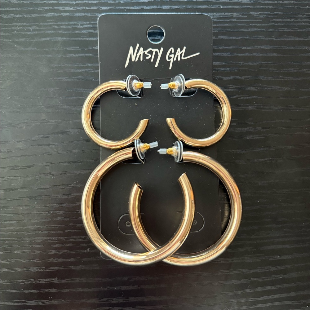 Nasty Gal Gold Hoop Earrings